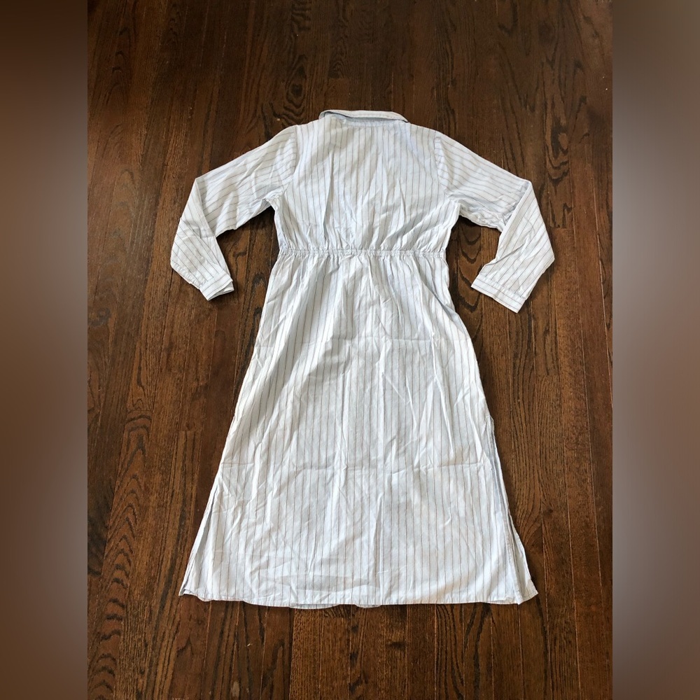 RAILS Women’s L Blue/White Stripe Irie V-Neck Midi Shirt Dress in Hampton Stripe - Picture 15 of 16